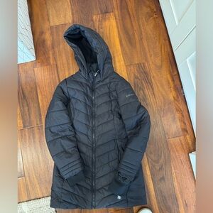 Spyder Black Quilted Hooded Jacket